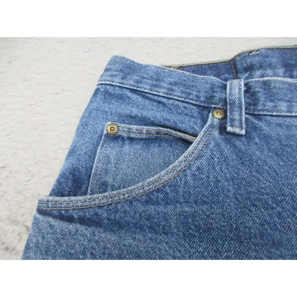 Wrangler Authentic Western Jeans Mens 36x30 Blue Medium Wash Regular Fit Denim